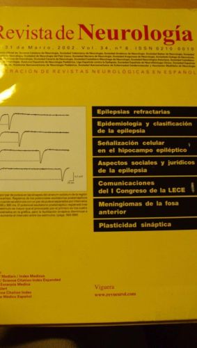 Portada del libro de REVISTA DE NEUROLOGÍA. Vol 34 nº 6