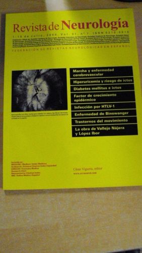 Portada del libro de REVISTA DE NEUROLOGÍA. Vol 31 nº 1