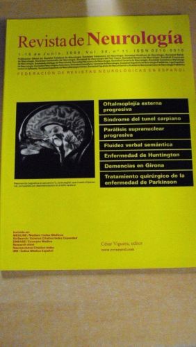 Portada del libro de REVISTA DE NEUROLOGÍA. Vol 30 nº 11