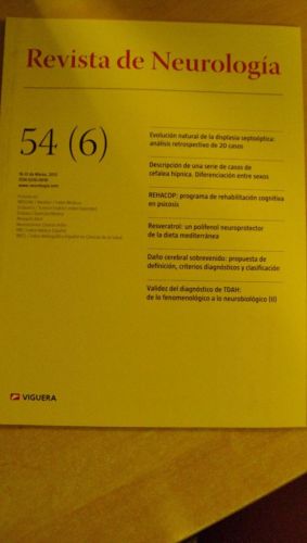 Portada del libro de REVISTA DE NEUROLOGÍA. 54 (6)