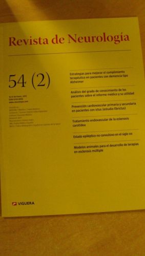 Portada del libro de REVISTA DE NEUROLOGÍA. 54 (2)