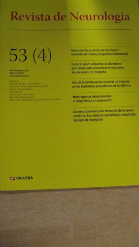 Portada del libro de REVISTA DE NEUROLOGÍA. 53 (4)