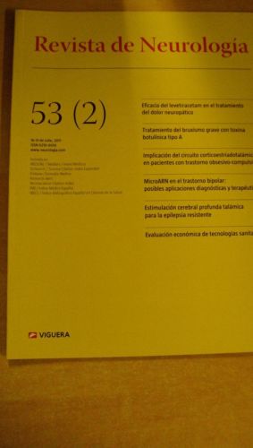 Portada del libro de REVISTA DE NEUROLOGÍA. 53 (2)
