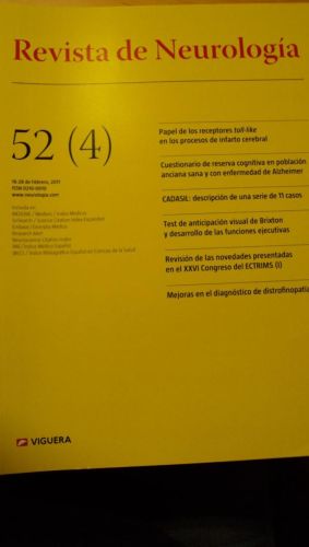 Portada del libro de REVISTA DE NEUROLOGÍA. 52 (4)
