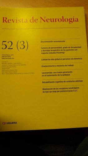 Portada del libro de REVISTA DE NEUROLOGÍA.52 (3)