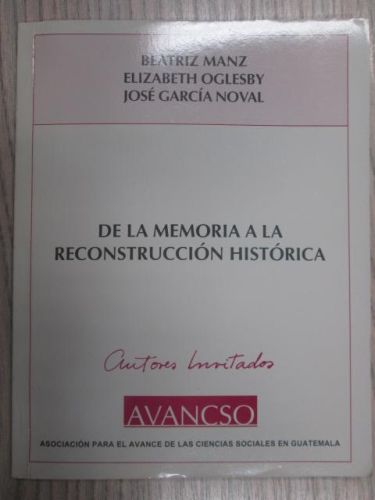 Portada del libro de DE LA MEMORIA A LA RECONSTRUCCIÓN HISTÓRICA