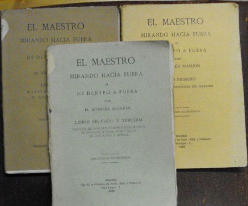 Portada del libro de EL MAESTRO. MIRANDO HACIA FUERA O DE DENTRO A FUERA. 3 VOLUMENES