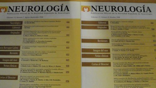 Portada del libro de NEUROLOGÍA. Vol 13 (7) (8)