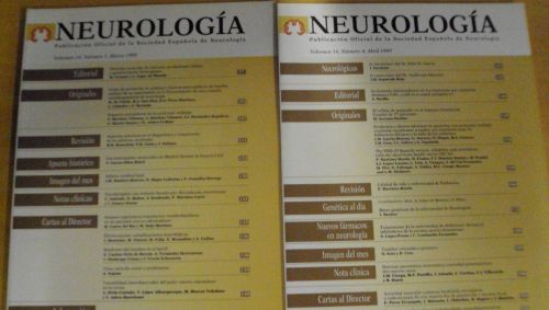 Portada del libro de NEUROLOGÍA. Vol 14 (3) (4)