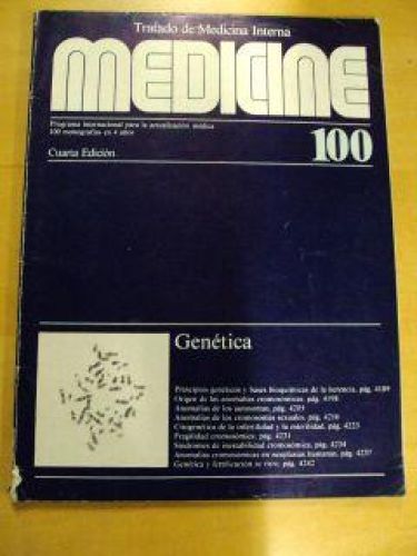 Portada del libro de MEDICINE Núm.100. GENÉTICA