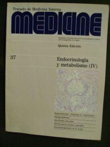 Portada del libro de MEDICINE Num. 37. ENDOCRINOLOGÍA Y METABOLISMO (V)