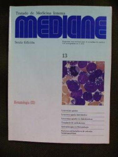 Portada del libro de MEDICINE Num 13. HEMATOLOGÍA (III) MAYO 1992