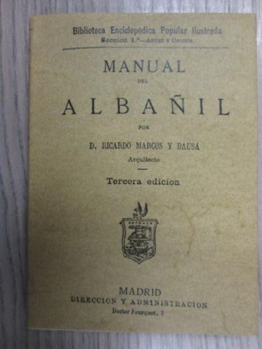 Portada del libro de MANUAL DEL ALBAÑIL.