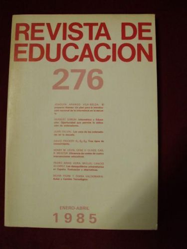 Portada del libro de REVISTA DE EDUCACIÓN 276. Enero – abril 1985