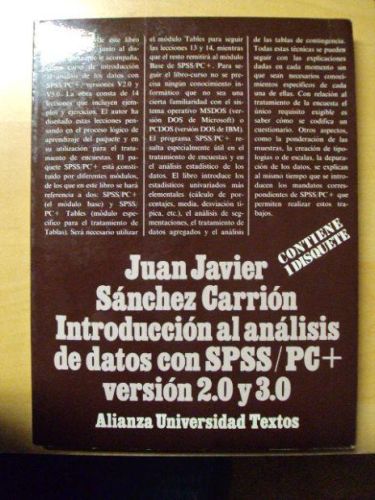 Portada del libro de INTRODUCCIÓN AL ANÁLISIS DE DATOS CON SPSS/PC+