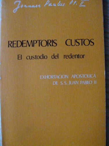 Portada del libro de REDEMPTORIS CUSTOS