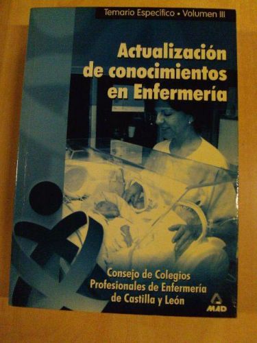 Portada del libro de ACTUACIÓN DE CONOCIMIENTOS EN ENFERMERÍA. TEMARIO ESPECÍFICO VOL III