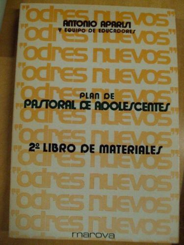 Portada del libro de PLAN DE PASTORAL DE ADOLESCENTES. 2º LIBRO DE MATERIALES
