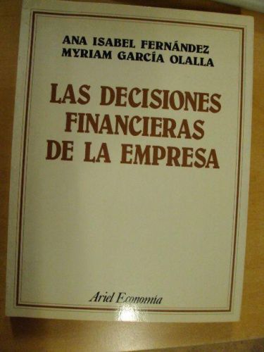 Portada del libro de LAS DECISIONES FINANCIERAS DE LA EMPRESA