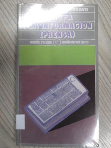 Portada del libro de EUROPA Y LA INFORMACIÓN (PRENSA)