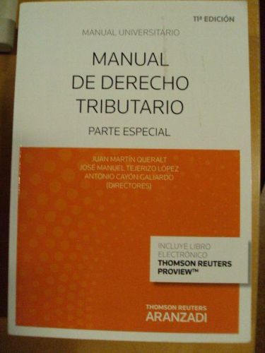 Portada del libro de MANUAL DE DERECHO TRIBUTARIO. PARTE ESPECIAL