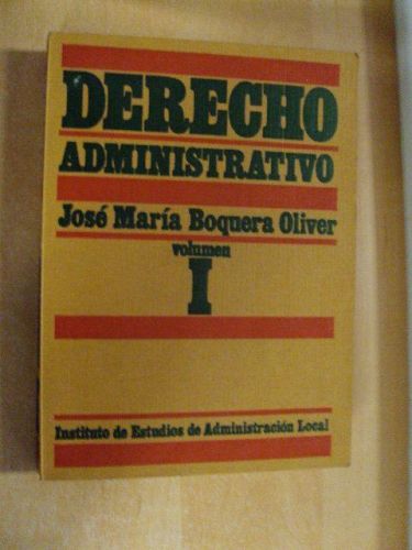 Portada del libro de DERECHO ADMINISTRATIVO. Vol 1