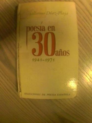 Portada del libro de POESÍA EN 30 AÑOS. 1941-1971