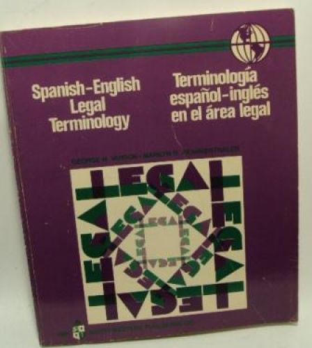 Portada del libro de TERMINOLOGIA ESPAÑOL-INGLÉS EN EL ÁREA LEGAL