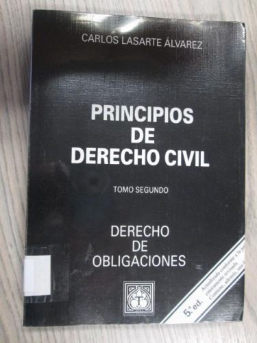 Portada del libro de PRINCIPIOS DE DERECHO CIVIL. TOMO SEGUNDO. DERECHO DE OBLIGACIONES