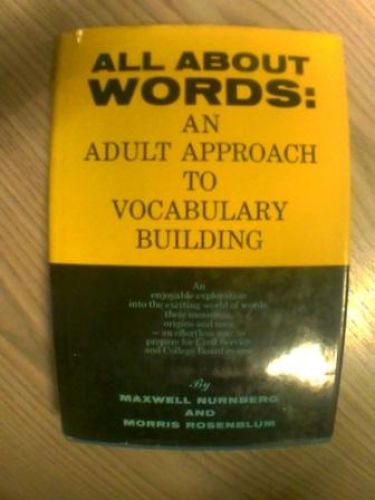 Portada del libro de ALL ABOUT WORD: AN ADULT APPROACH TO VOCABULARY BUILDING.