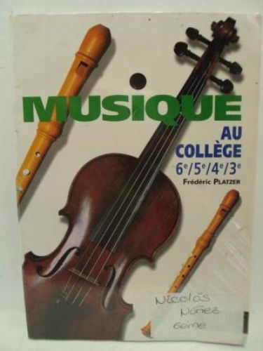 Portada del libro de MUSIQUE. AU COLLÈGE. 6E/ 5E/ 4E/ 3E