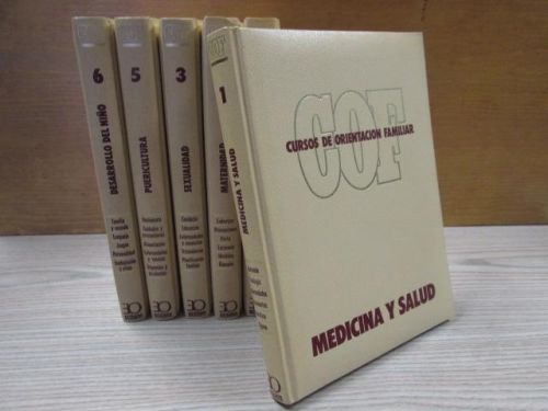 Portada del libro de CURSOS DE ORIENTACIÓN FAMILIAR. 6 tomos: Medicina y salud, medicina y salud, Sexualidad, Maternidad,...