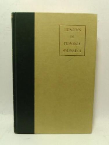 Portada del libro de PRINCIPIOS DE PEDAGOGÍA SISTEMÁTICA