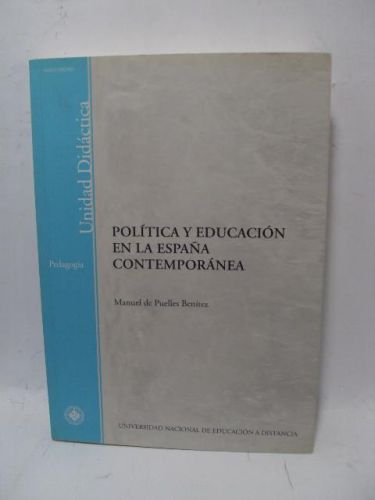 Portada del libro de POLÍTICA Y EDUCACIÓN EN LA ESPAÑA CONTEMPORÁNEA