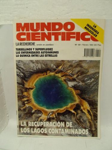 Portada del libro de MUNDO CIENTÍFICO. LA ENERGÍA MOLECULAR. LA RECUPERACIÓN DE LOS LAGOS CONTAMINADOS. Nº121. FEBRERO 1992