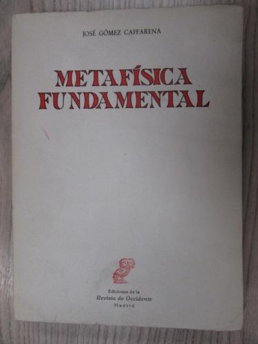 Portada del libro de METAFÍSICA FUNDAMENTAL