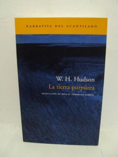 Portada del libro de .LA TIERRA PÇURPURA. Traducción de Miguel Temprano García