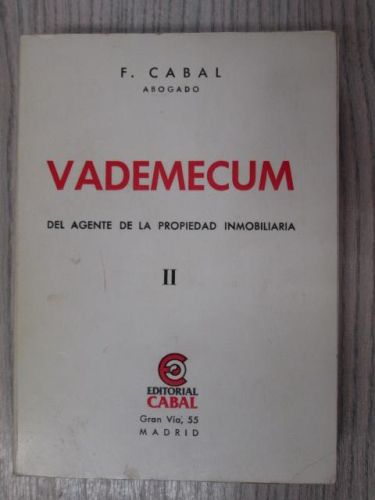 Portada del libro de VADEMECUM DEL AGENTE DE LA PROPIETAD INMOBILIARIA II