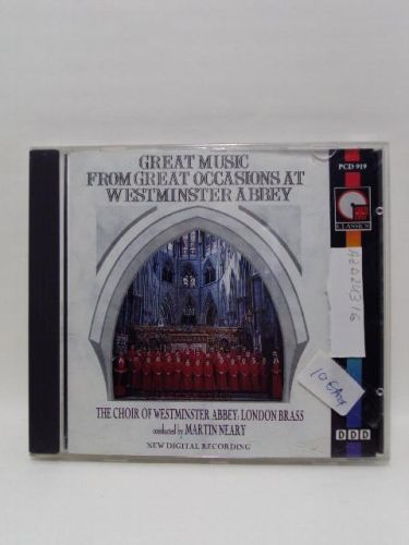 Portada del libro de GREAT MUSIC FROM GREAT OCCASIONS AT WESTMINSTER ABBEY. THE CHOIR OF WESTMINSTER ABBEY : LONDON BRASS
