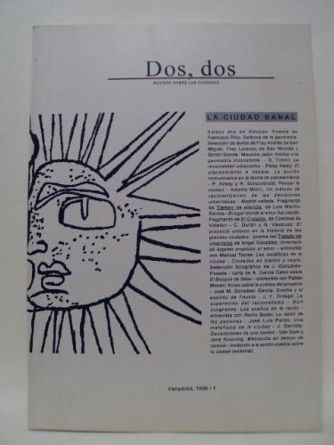 Portada del libro de DOS, DOS. Revsita sobre las ciudades. LA CIUDAD BANAL. VALLADOLID, 1996/1