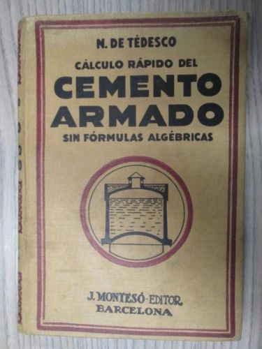 Portada del libro de CALCULO RÁPIDO DEL CEMENTO ARMADO SIN FÓRMULAS ALGÉBRICAS