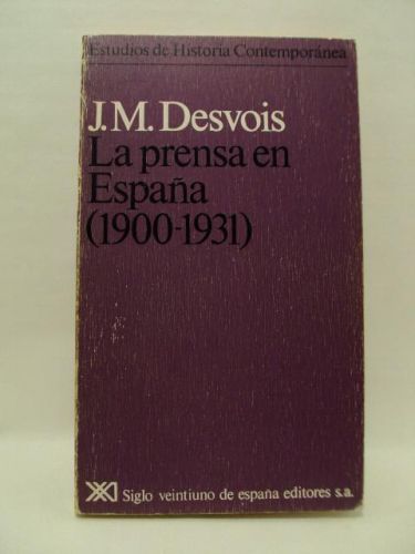 Portada del libro de LA PRENSA EN ESPAÑA