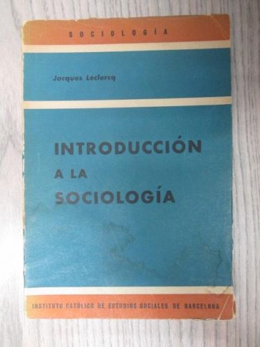 Portada del libro de INTRODUCCION A LA SOCIOLOGÍA