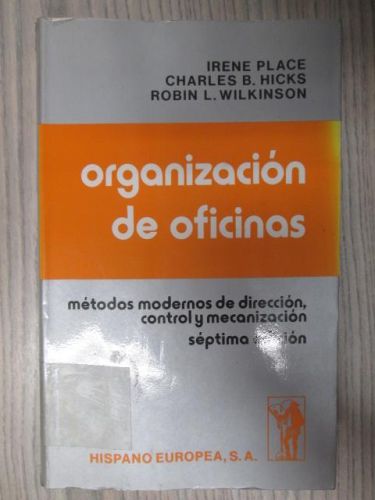 Portada del libro de ORGANIZACIÓN DE OFICINAS. Métodos modernos de dirección, control y mecanización.