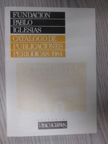 Portada del libro de CATALOGO DE PUBLICACIONES PERIODICAS. 1984