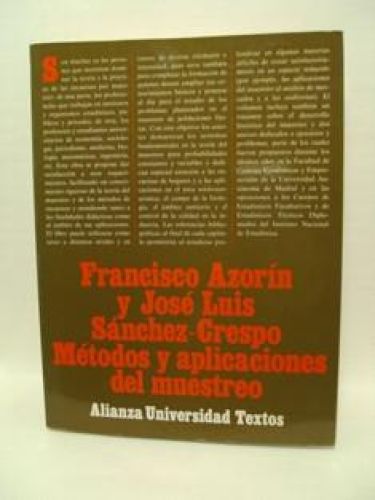 Portada del libro de MÉTODOS Y APLICACIONES DEL MUESTREO