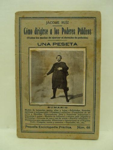 Portada del libro de COMO DIRIGIRSE A LOS PODERES PÚBLICOS, colección “Pequeña Enciclopedia Práctica”, número 68