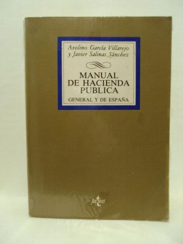 Portada del libro de MANUAL DE HACIENDA PÚBLICA, general y de España