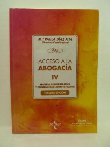 Portada del libro de ACCESO A LA ABOGACÍA IV. Materia administrativa y contencioso-administrativa