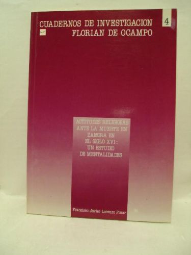 Portada del libro de Actitudes religiosas ante la muerte en Zamora en el siglo XVI